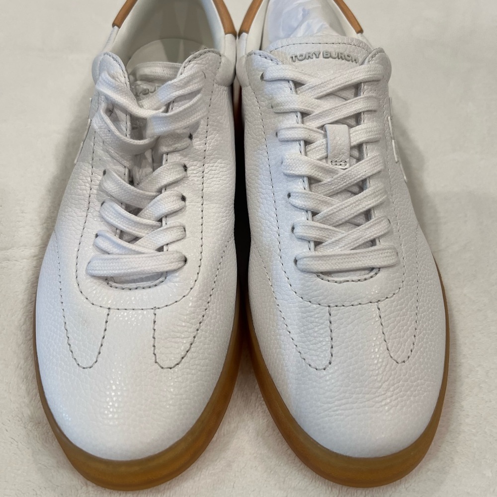 Tory Burch White and Tan Sneakers - Picture 4 of 5
